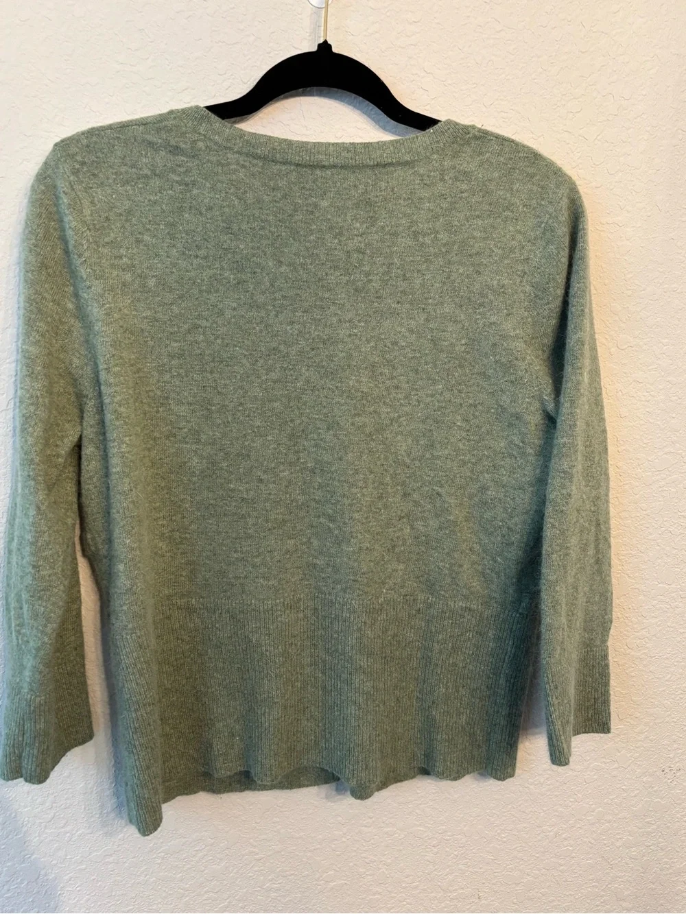 Fenn Wright Manson Sage Green Angora Wool Blend Cardigan Sweater XL